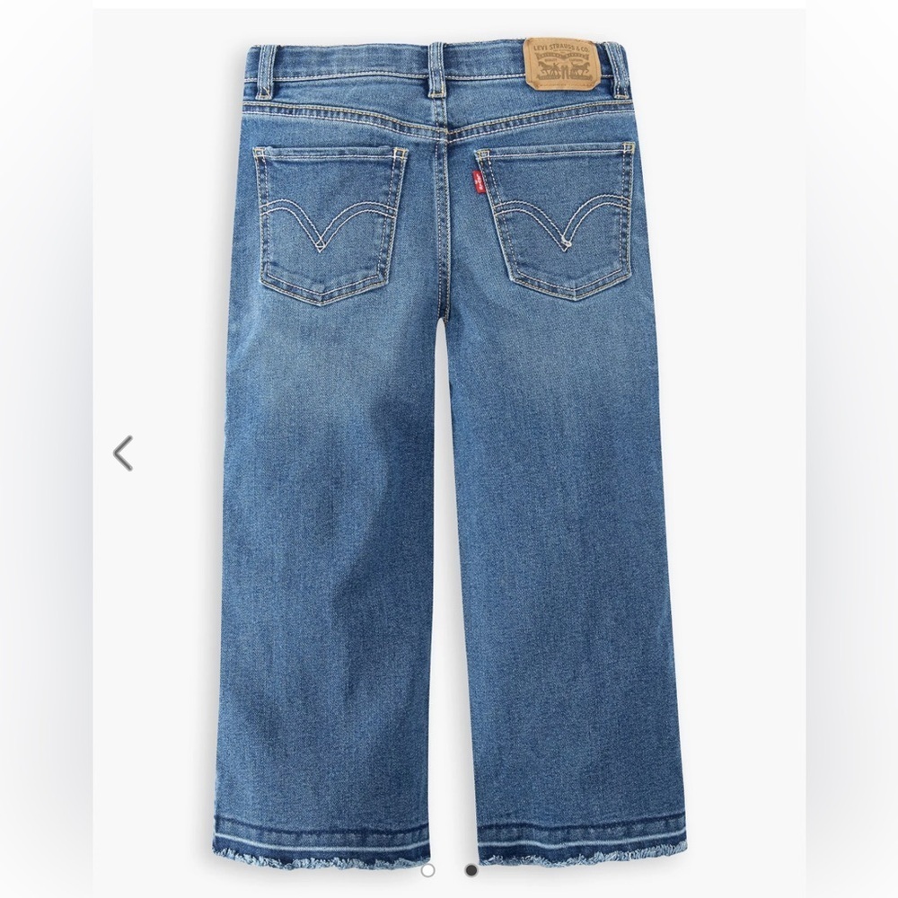 New Levi’s Girls Cropped Wide Leg Jeans Size 7 - Picture 2 of 8